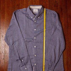 Billy Reid Blue Cotton Button Down Shirt size L